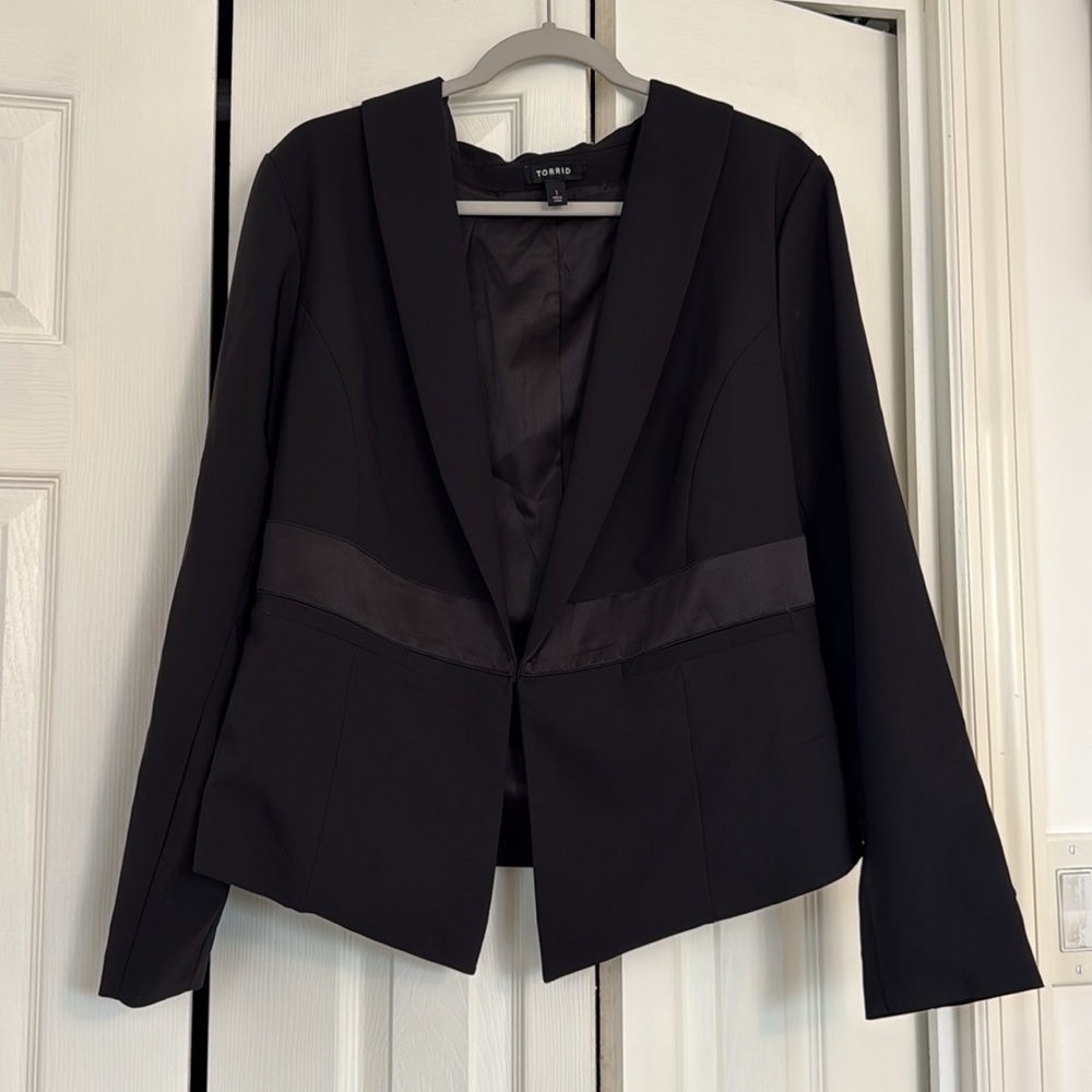 Torrid Black Blazer Satin
